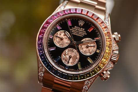 rolex daytona rainbow everose gold|Rolex daytona 116595 for sale.